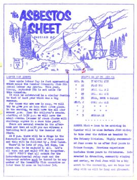 The Asbestos Sheet Aug. 1960