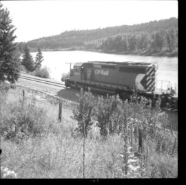 Freight train near Moyie on the CPR line
