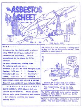 The Asbestos Sheet Apr. 1962