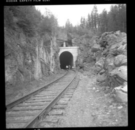 Tunnel on CPR Kettle Valley Railway in Myra Canyon