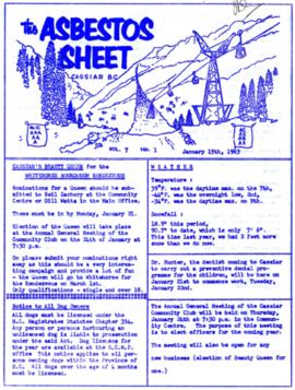 The Asbestos Sheet Jan. 1963
