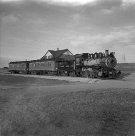 Train cars in Heritage Park in Calgary
