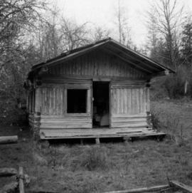 Settler's log cabin on the Sechelt Peninsula