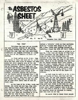 The Asbestos Sheet 31 Dec. 1965