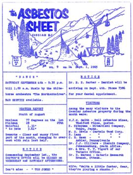 The Asbestos Sheet Sept. 1965