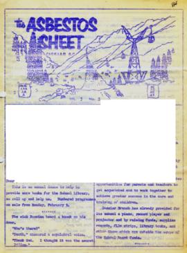 The Asbestos Sheet Feb. 1959
