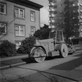 Road roller belonging to the Pavements Derpartment of the City of Vancouver