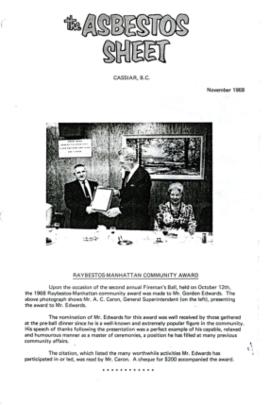 The Asbestos Sheet Nov. 1968