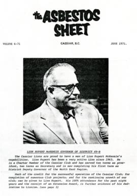 The Asbestos Sheet June 1971