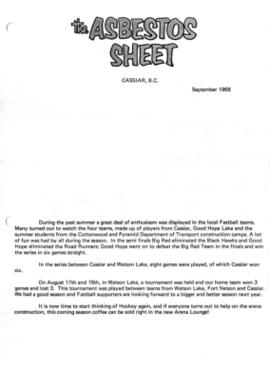 The Asbestos Sheet Sept. 1968