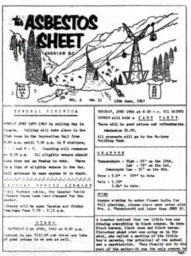 The Asbestos Sheet June 1962