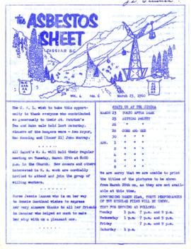 The Asbestos Sheet Mar. 1960