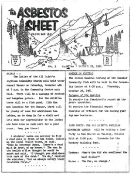 The Asbestos Sheet Oct. 1961