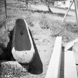 First Nations dugout canoe at Lillooet, BC