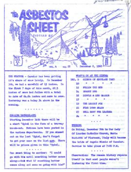 The Asbestos Sheet Dec. 1960