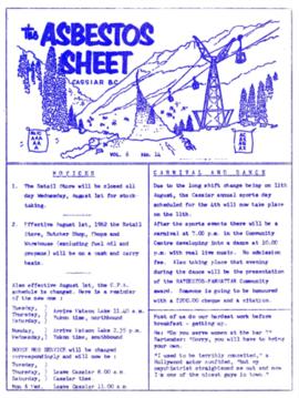 The Asbestos Sheet July 1962