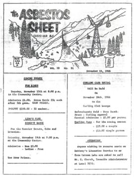 The Asbestos Sheet Nov. 1966