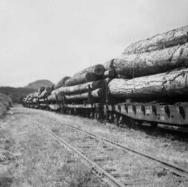 C.P.R. lumber train at Cowichan Lake