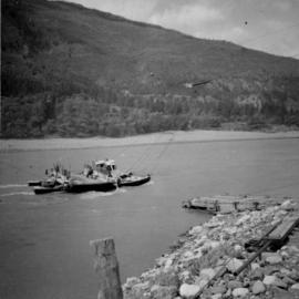 Reaction ferry on the Fraser River at Lytton, BC