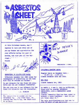 The Asbestos Sheet Dec. 1962