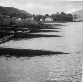 Ramps used for drawing storm wheelers out of water at the CPR boatyard on Okanagan Lake