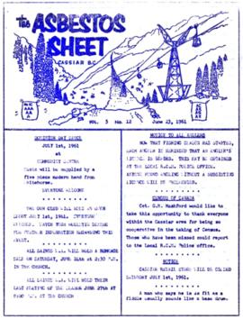 The Asbestos Sheet June 1961