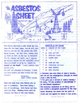 The Asbestos Sheet Apr. 1960