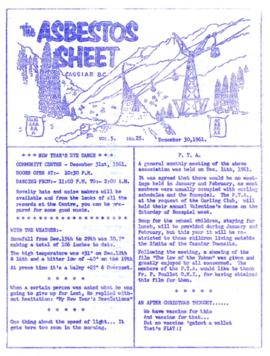 The Asbestos Sheet Dec. 1961